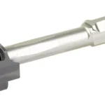 RADIAN AFTBRN RMJT P365XL 3.7-inch BK/GR, silver barrel and dark compensator in angled view