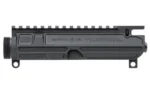 SPIKE'S BILLET UPPER GEN2 MILSPEC, black upper receiver in right-side view with top rail