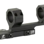 American Defense Mfg. Delta 30mm 1.7 mount, black angled side view with two rings and lever