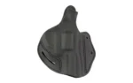 1791 RVLVR THMBRK STLTH BLK RH SZ4.3 black leather holster, right-side view with thumb break