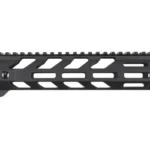 FORTIS CAMBER RAIL 11.8 MLOK BLACK, right-side view with top rail and angled vent cutouts