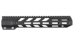 FORTIS CAMBER RAIL 11.8 MLOK BLACK, right-side view with top rail and angled vent cutouts