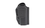 Mission First Tactical MFT AIWB HLSTR SIG P365XL, black, front view with belt clip and screws