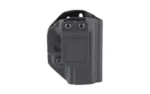 Mission First Tactical MFT AIWB HLSTR CANIK METE MC9 black front view with belt clip and screws