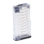 Mission First Tactical MAG MFT Extreme Duty .308 20RD CLEAR, transparent magazine angled view