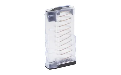 Mission First Tactical MAG MFT Extreme Duty .308 20RD CLEAR, transparent magazine angled view