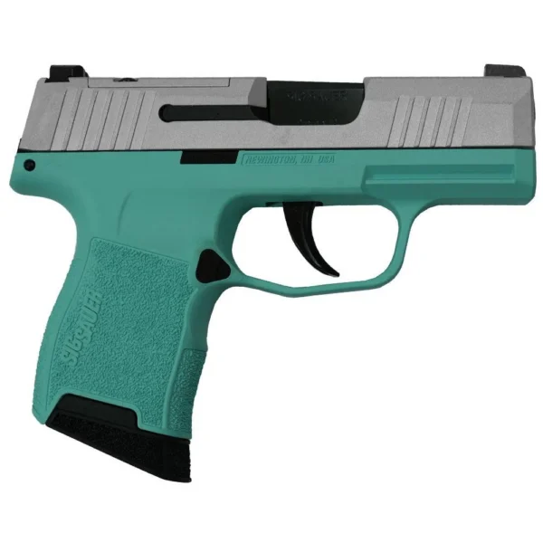 Sig Sauer "Silver Slide/Robin's Egg Blue Frame" P365 Optic Ready Handgun 9mm Luger 10rd Magazines(2) 3.1" Barrel X-RAY 3