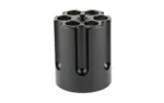 Caliber Gourmet CBG revolver cylinder pen holder, black finish with six top openings