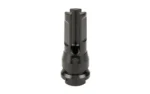 DEAD AIR KEYMO GOV FH black flash hider, upright angled view with open prongs