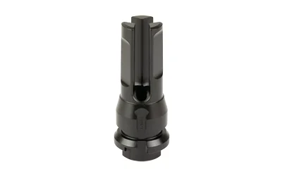 DEAD AIR KEYMO GOV FH black flash hider, upright angled view with open prongs