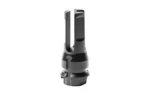 Dead Air Keymo GOV Flash Hider black angled view with open prongs and mounting collar