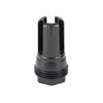 Advanced Armament Corp AAC BLACKOUT FH black flash hider, angled side view with open prongs