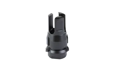 Dead Air KeyMicro GOV Flash Hider, black front view with three open prongs