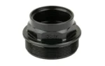 Advanced Armament Corp AAC HUB ADAPTER 1X16 LH, black, angled top view with internal threads