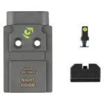 Night Fision NF PLATE+NS 509T FITS GLOCK FS MOS black mounting plate with front and rear sights