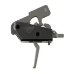WILSON TTU FLAT TRIG 2-STAGE HVY DTY, black side view with flat trigger and silver pins
