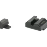 Night Fision NF BLNK RMR HT SGTS SPR ECHELON black front and notched rear sights, angled view