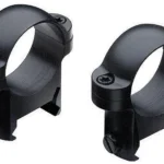 Burris Zee Rings Weaver-Style, pair of black scope rings in front angled view
