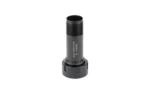 BANISH 12 ADAPTER REM CHOKE black cylindrical adapter, upright side view with flared base