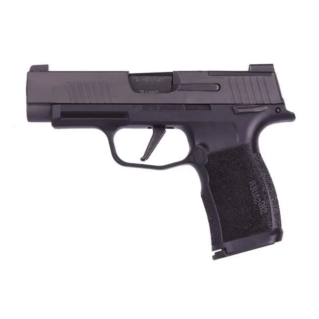 primary-1543 Sig Sauer P365 XL X Series Handgun, black right-side view with textured grip and manual safety
