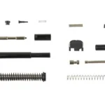 Zaffiri Precision ZAF UPPER PARTS KIT FOR GLK 17 G4, black and silver components arranged flat