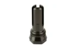 BANISH FLASH HIDER 30 GOLD dark gold flash hider upright with slotted body and hex base