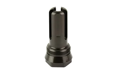 BANISH FLASH HIDER 30 GOLD dark gold flash hider upright with slotted body and hex base