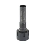 Banish 410 Adapter Beretta Mobile, black threaded cylindrical adapter in angled view