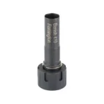 BANISH 410 ADAPTER REM CHOKE black cylindrical threaded adapter, angled view
