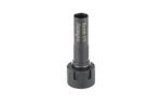 BANISH 410 ADAPTER REM CHOKE black cylindrical threaded adapter, angled view