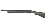 Tokarev TSA-12, black shotgun in side view with synthetic stock and tubular magazine