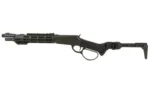 DERYA RANX PSTL 44MAG, black lever-action pistol in side view with skeletal brace