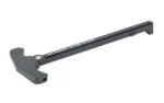CMC M4 AR15 charging handle, black, angled top view with extended latch