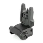 KRISS front flip sight in black polymer, angled rear view with sight post raised