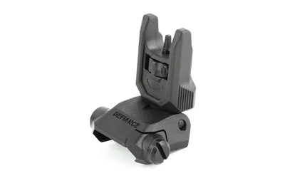 primary-15545 KRISS front flip sight in black polymer, angled rear view with sight post raised