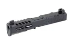 Zaffiri Precision ZAF ZPS2 CMP SLD FOR G19 G5, black angled view with ports and sights