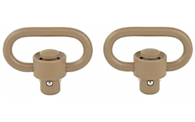 primary-15574 GROVTEC heavy duty push-button swivels, FDE, front view of two oval swivels