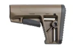 KRISS DS150 AR15 Stock FDE tan collapsible stock, right-side view with black lever