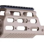 KRISS VECTOR MK1 MODULAR RAIL FDE right side view with black top rail and vent cutouts