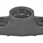 GROVTEC Flanged PB Base MLOK NR, dark gray mount in top view with raised center socket