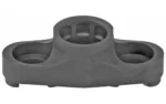 GROVTEC Flanged PB Base MLOK NR, dark gray mount in top view with raised center socket