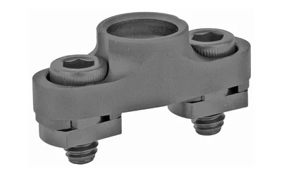 primary-15580 GROVTEC Flanged PB Base MLOK FR, dark gray mount in angled underside view with two screws