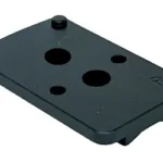 TALLEY RMR BASE MARLIN 336 ROSS R95 black mounting plate with multiple holes, angled top view