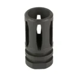 KAK A1 FLASH HIDER, black angled view with vertical slots and open front