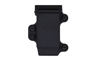primary-15641 L.A.G. Tactical LAG 9/40 FS Pro SPMC Black, front view of black molded magazine carrier