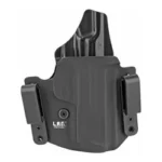 L.A.G. Tactical LAG DFNDR S&W SHIELD 9 EZ RH BLK, black holster front view with clips