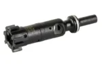 KAK K-SPEC ENH AR BOLT 556/300BLK PH, black bolt in angled side view with locking lugs