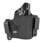 L.A.G. Tactical LAG DFNDR 1911 3-inch black holster, front view with dual belt clips