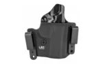 L.A.G. Tactical LAG DFNDR 1911 3-inch black holster, front view with dual belt clips