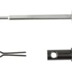 KAK Carrier Completion Kit with silver rod, black component and small pin laid out